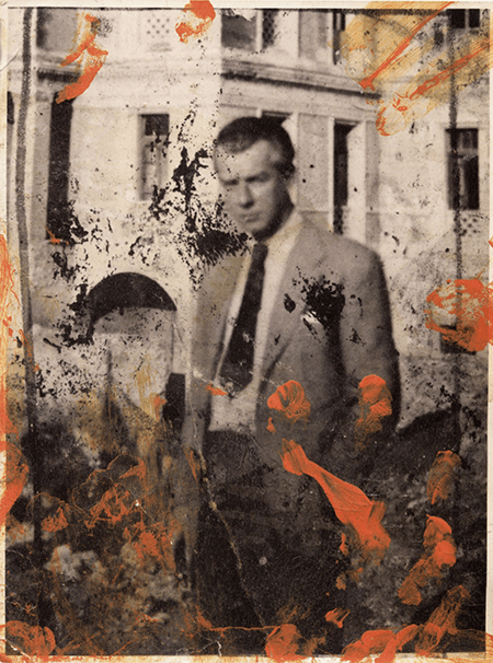 Peter Lacy in front of an Unidentified Building, somewhere in the Mediterranean, 1950s.  Artwork: © 2021 Estate of Francis Bacon/Artists Rights Society (ARS), New York/DACS, London